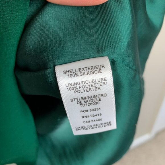 Trina Turk Green Silk Beaded Countess Blouson Mini Dress Size 6 - Picture 7 of 11